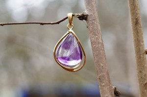 Ametyst naszyjnik-na stres, nerwy, bezsenność 